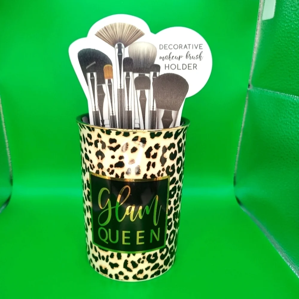 💥3/$20 Glam Squad Animal Print Decorative Make Up Brush Holder!